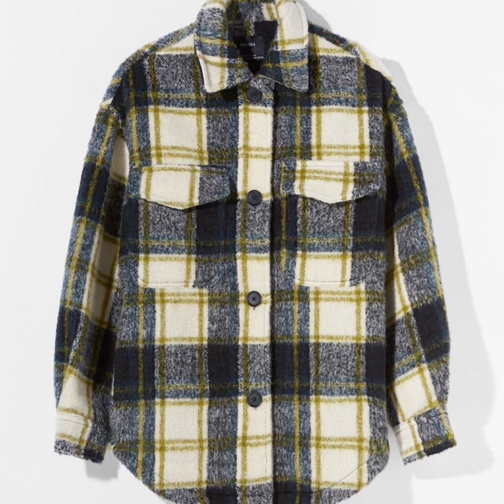 Berska oversize plaid overshirt